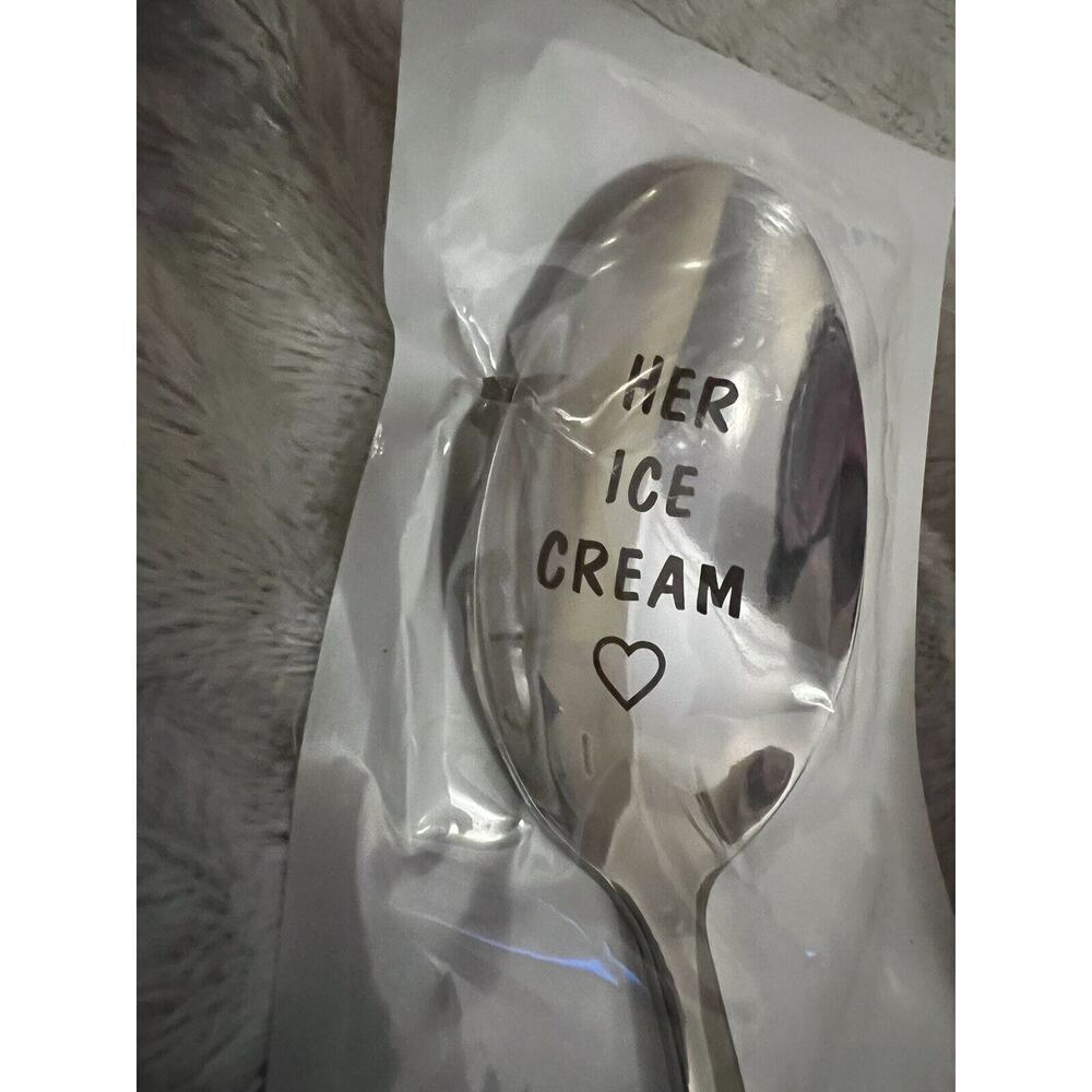 NEW Her Ice Cream Spoon Personalized Gift Wife Mother Bride Sister Daughter